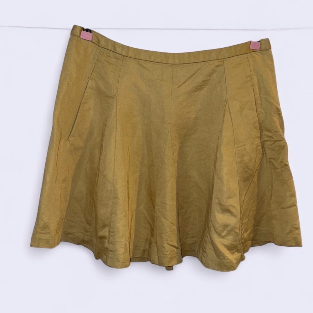 J.Crew Khaki Pleated Mini Skirt Size M